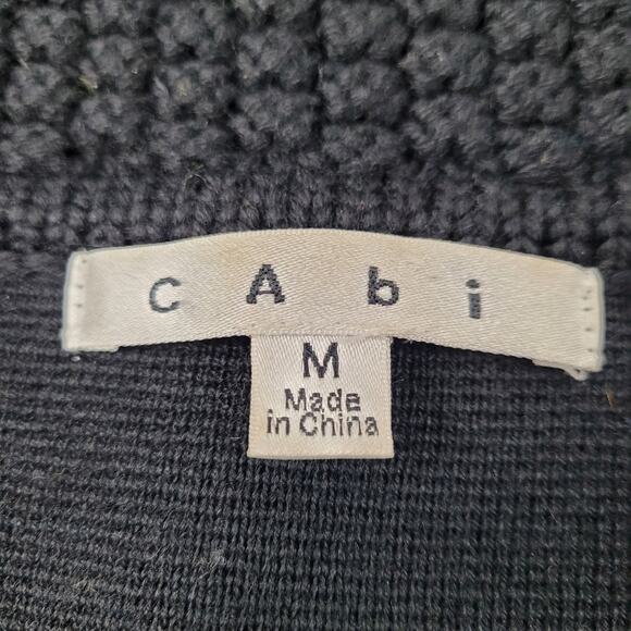 CAbi Black Jackie O Cropped Wool Blend Cardigan style #502 size Medium - Picture 8 of 16